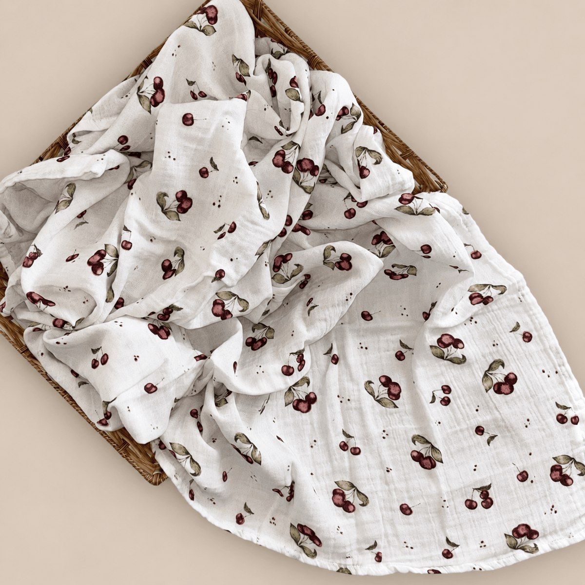 Muslin Cotton Baby Swaddles in 2 layered( 110*110 cms)