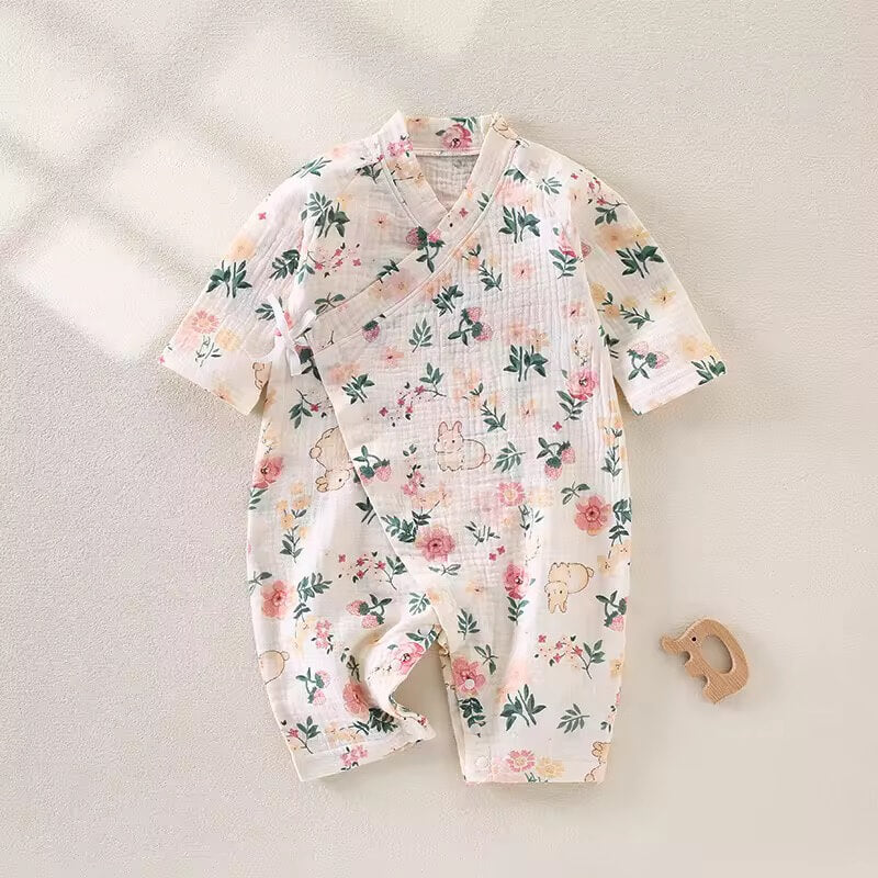 New Unisex Printed Kimono Rompers/Pyjamas