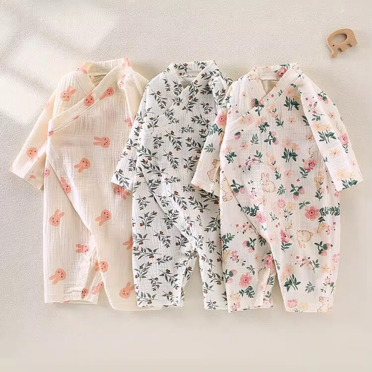 New Unisex Printed Kimono Rompers/Pyjamas
