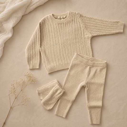 Knitted sweater pant set