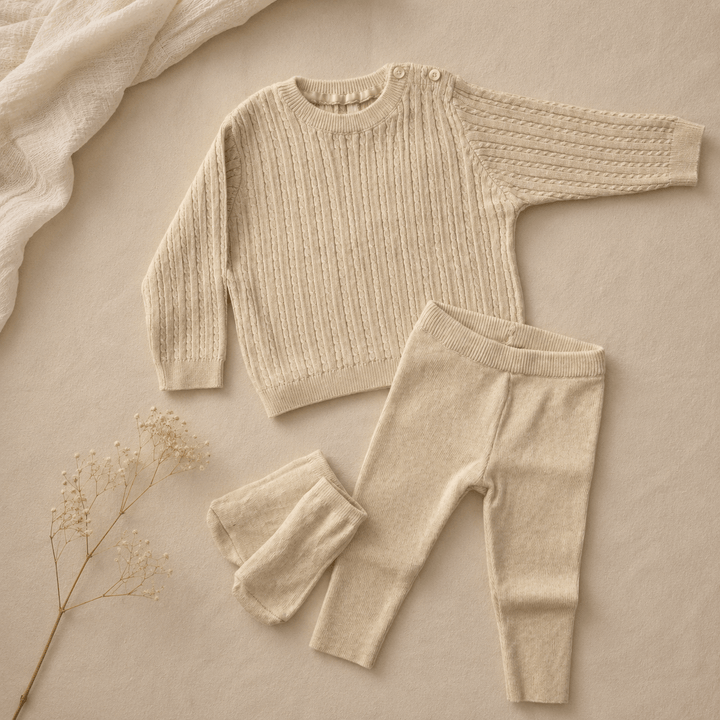 Knitted sweater pant set