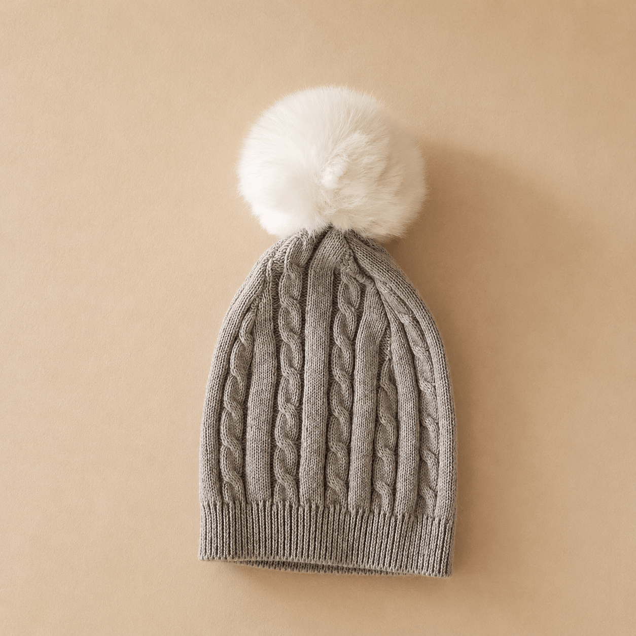 Cotton Knitted Single Pom Beanies/Caps