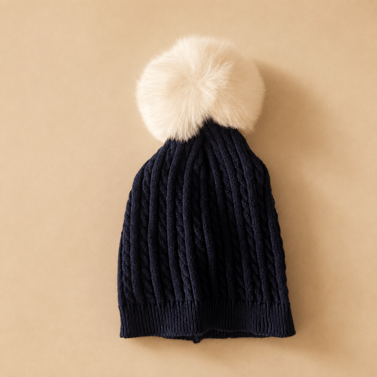 Cotton Knitted Single Pom Beanies/Caps