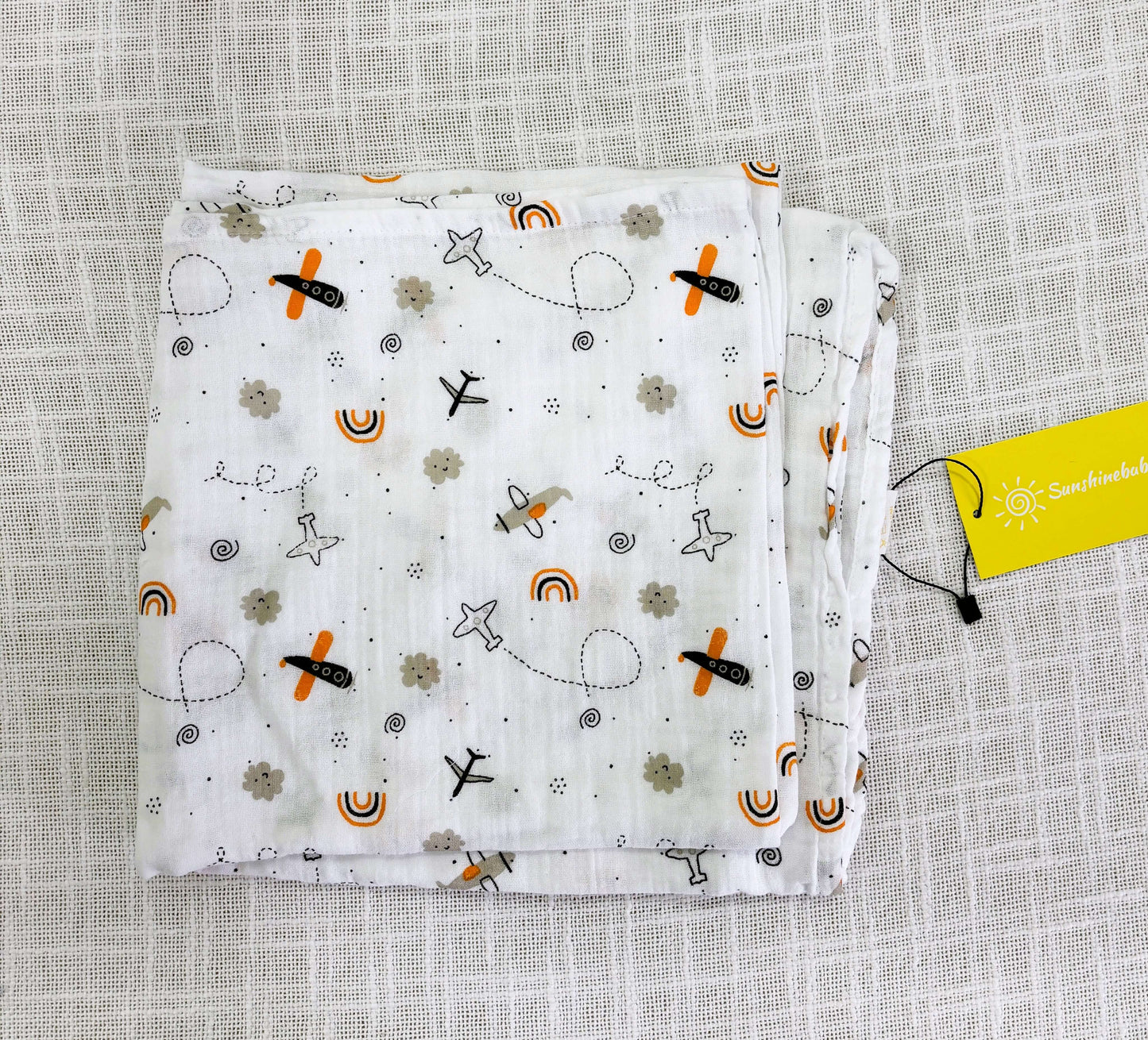 Muslin Cotton Baby Swaddles in 2 layered( 110*110 cms)