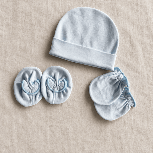 Newborn Cap, Mitten & Booties Set