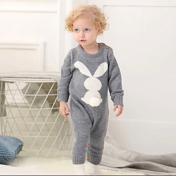 Knitted baby Romper