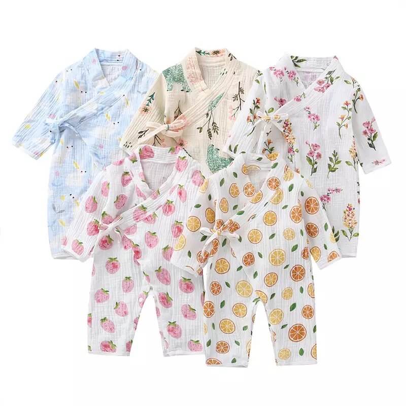 Unisex Printed Kimono Rompers/ Pyjamas