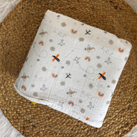 Muslin Cotton Baby Blankets in 6 layered & 8 layered thickness