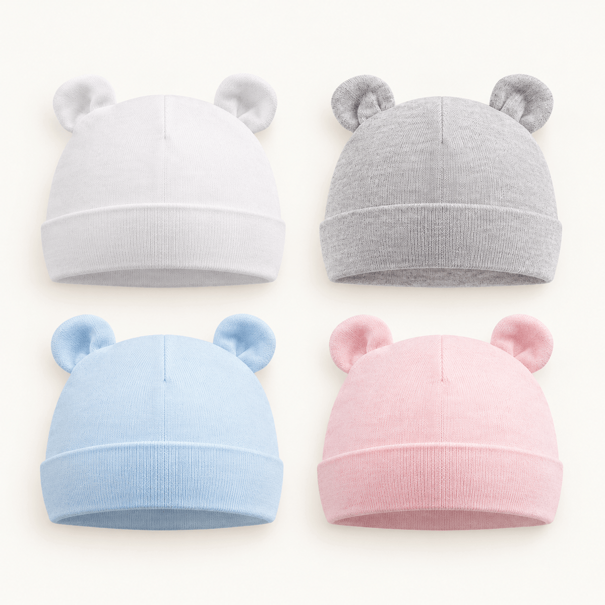 Organic Cotton Newborn Baby Caps | Soft Baby Cap 0–3 Months