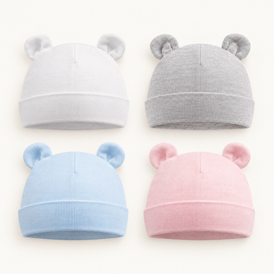 Organic Cotton Newborn Baby Caps | Soft Baby Cap 0–3 Months