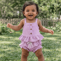 Muslin Cotton Top & Bloomer Set