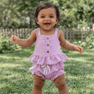 Muslin Cotton Top & Bloomer Set