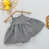 Spaghetti frock Romper in Checks