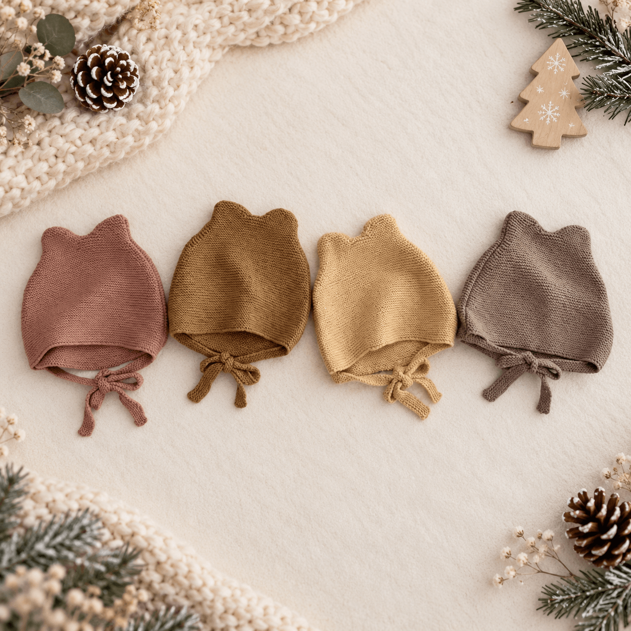 Knitted Bonnet Beanie| Winter Hat for Babies