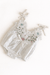 White Embroidered Spaghetti Ruffle Romper Butterfly