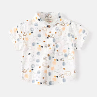 baby boy’s elephant print cotton shirt