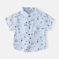 elephant printed soft cotton casual shirt