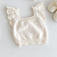 Cream Knitted Crop Top