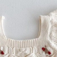 Cream Knitted Crop Top