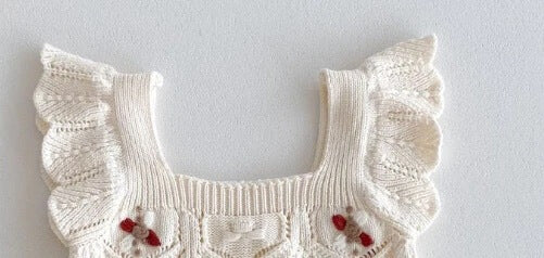 Cream Knitted Crop Top