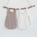 Knitted Baby Rompers in (Taupe  & White)
