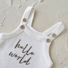 Hello World Newborn Knitted Romper