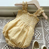 Checked Smocking Romper