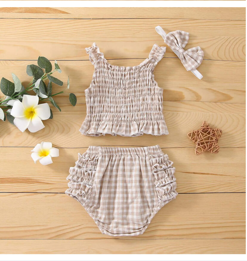 Baby Girl Crop Top Bloomer Co-ord Set