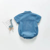 Baby Boy Short Sleeved Jeans Romper