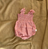 Checked Smocking Romper