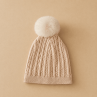 Cotton Knitted Single Pom Beanies/Caps
