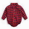 FULL SLEEVED CHECKED BABY BOY SHIRT ROMPER