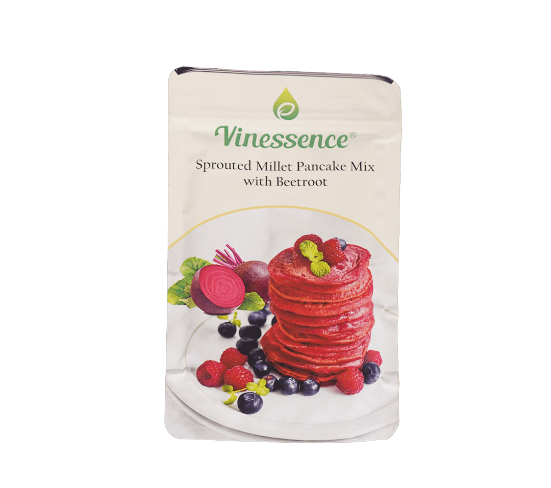 Sprouted Millet Pancake Mix with Beetroot