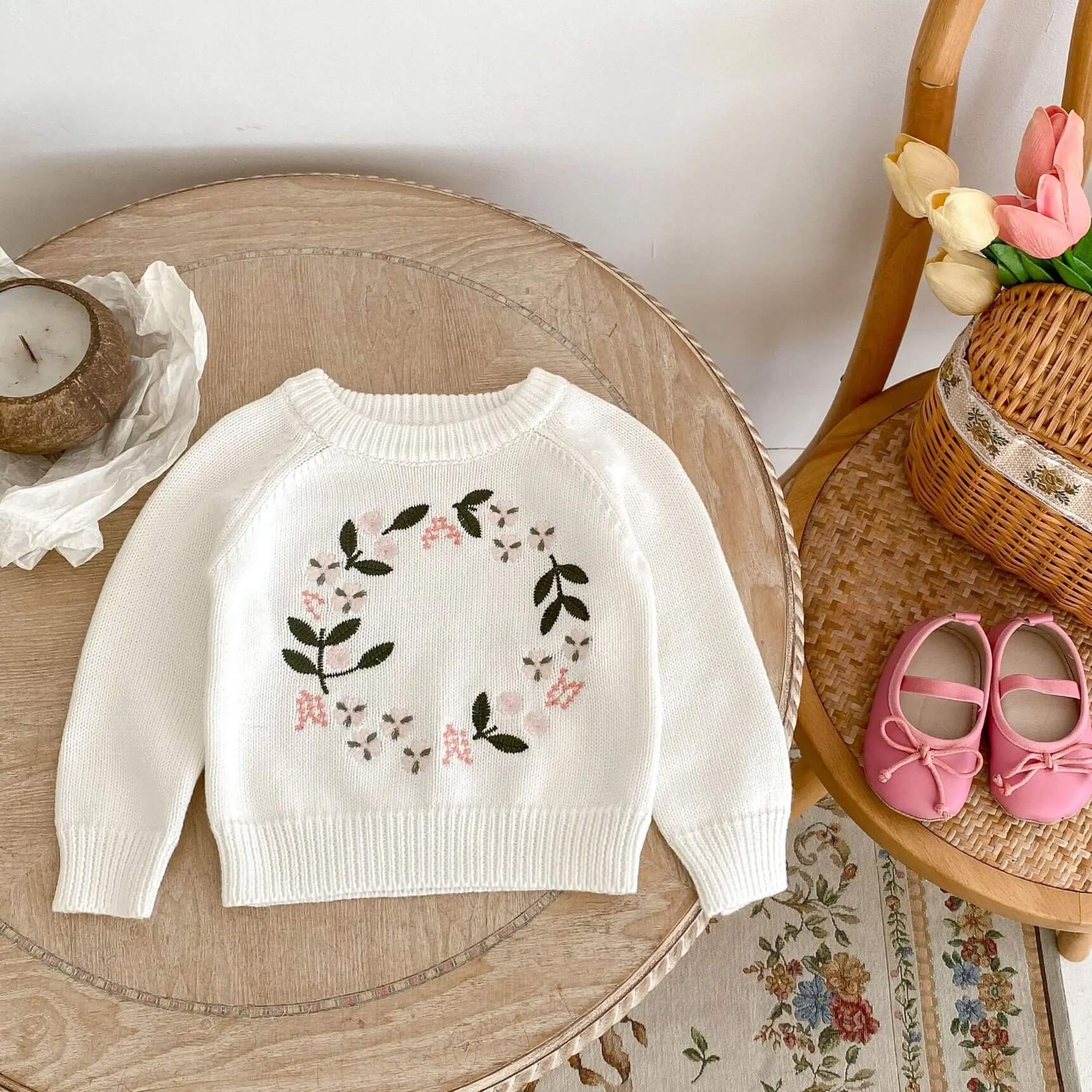 Embroidery on deals baby sweater