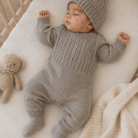Cotton Knitted Full Length Rompers with Socks