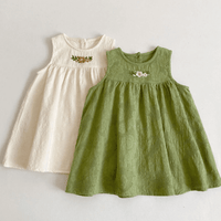 Embroidered Sleeveless Cotton Frocks