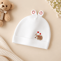 Embroidered Cotton Newborn Cap