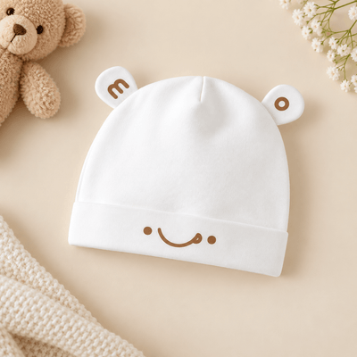Embroidered Cotton Newborn Cap