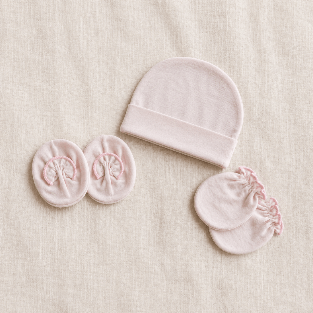 Newborn Cap, Mitten & Booties Set