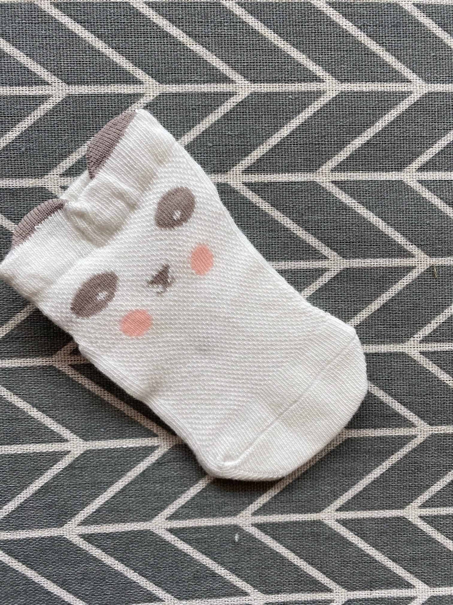 Cute Cartoon Faced Thin Cotton Socks
