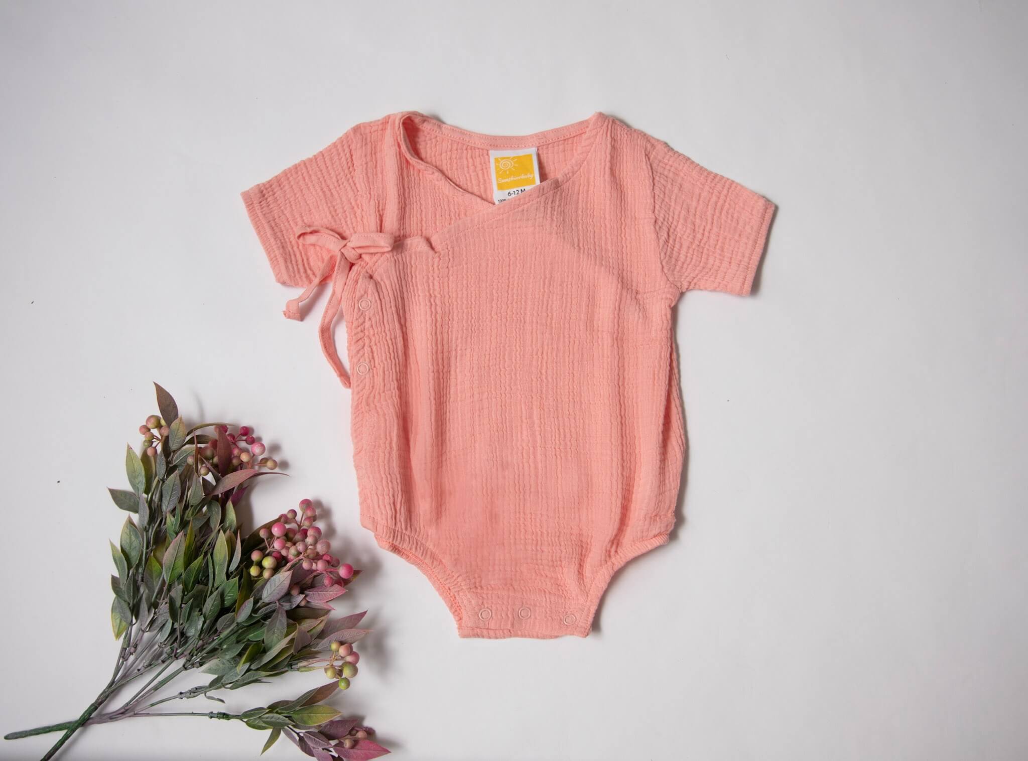 Organic Muslin Cotton Infant Rompers