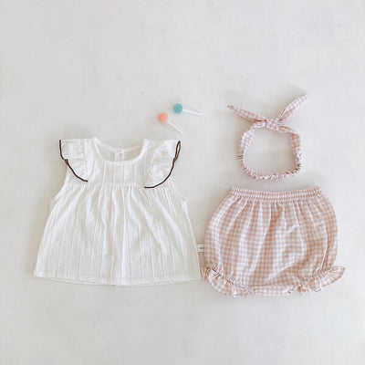Baby Girl Cotton top & bloomer set