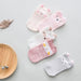 Cute Cartoon Faced Thin Cotton Socks