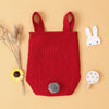 Knitted Bunny Tail Suspender Rompers