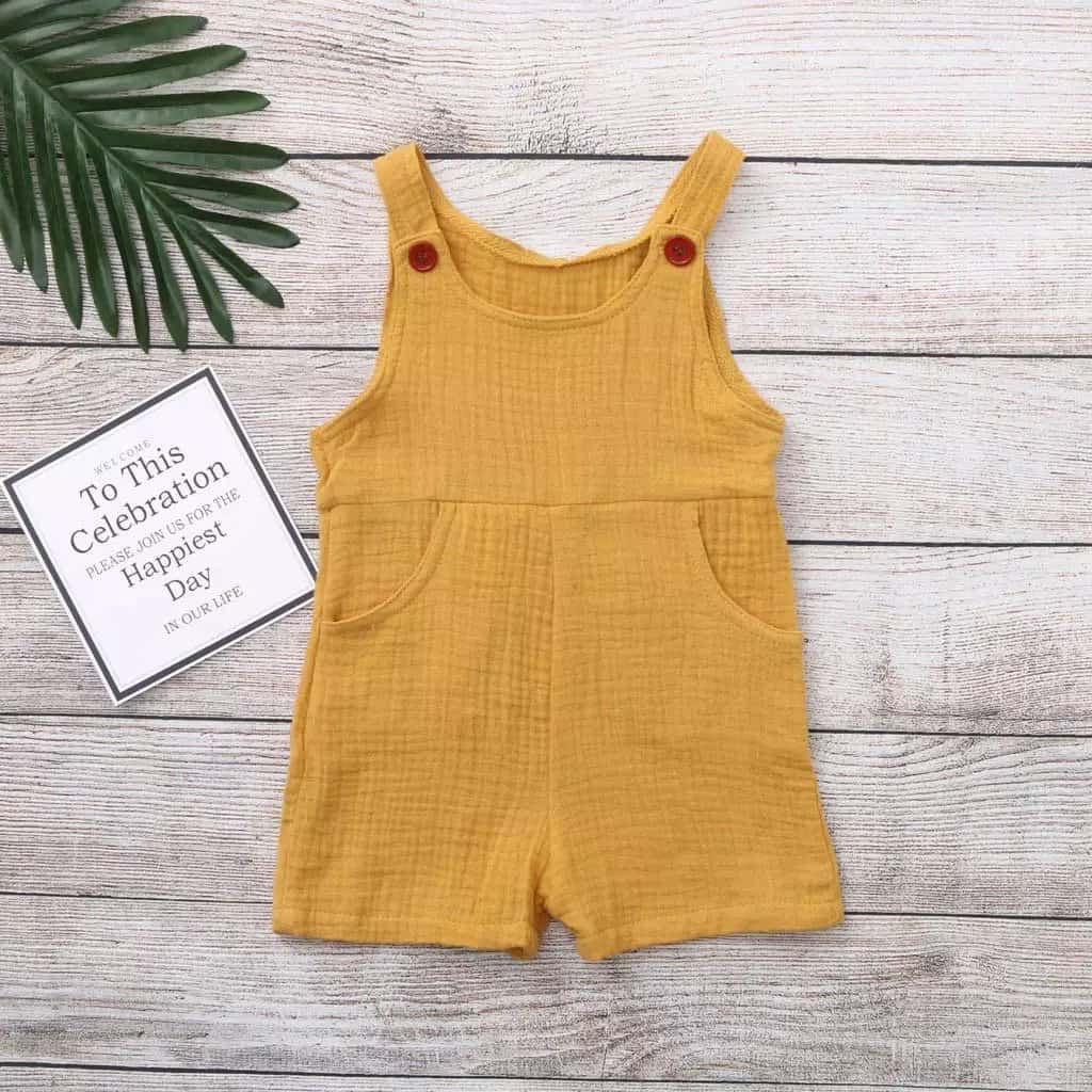 Muslin Cotton Baby Dungarees