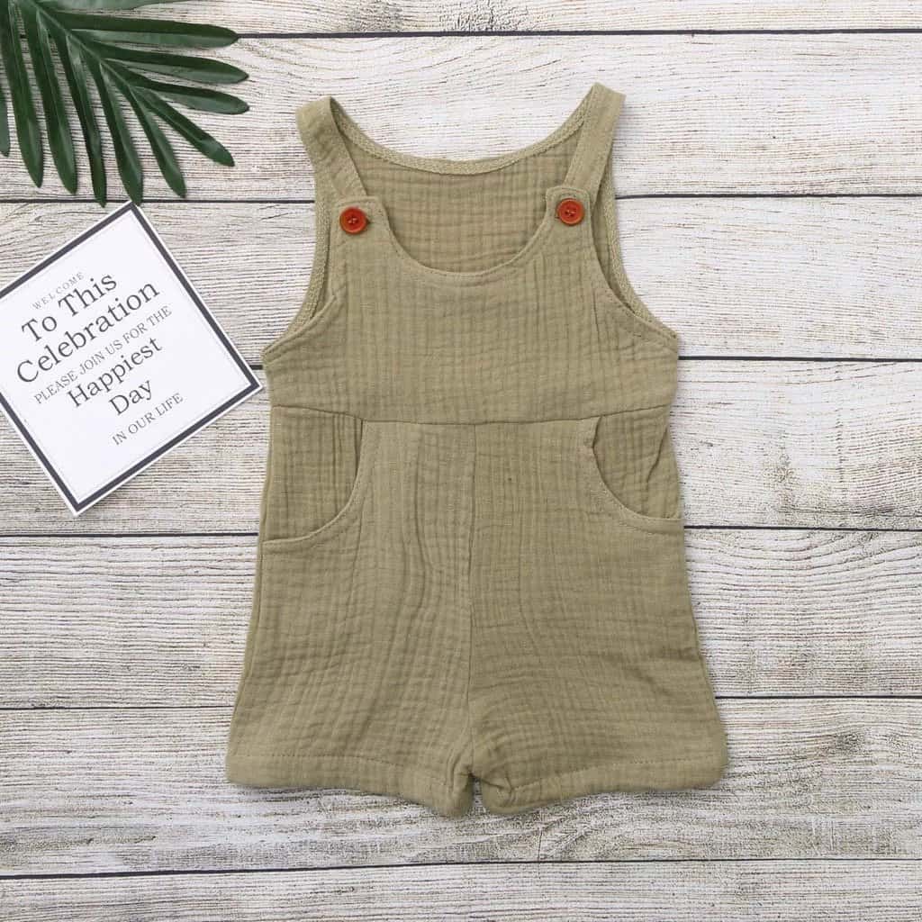 Muslin Cotton Baby Dungarees