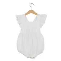 White Linen Romper