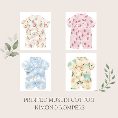 Muslin cotton Kimono rompers