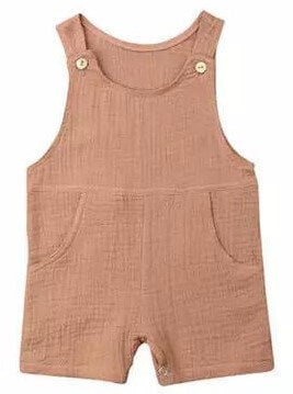 Muslin Cotton Baby Dungarees