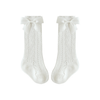 Satin bow long socks